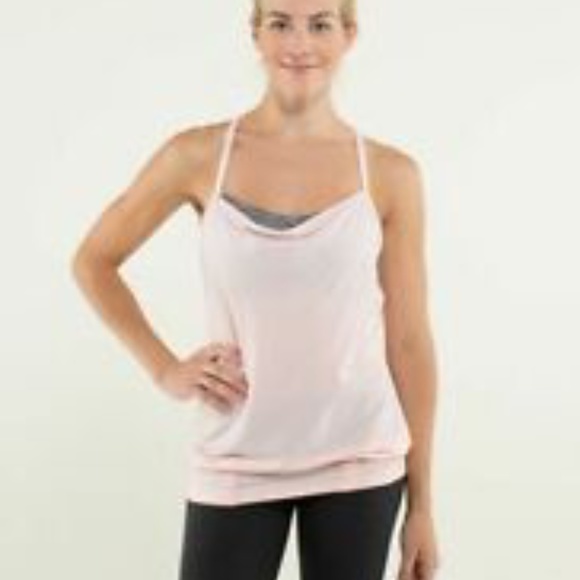 Lululemon Womens Sz 4 Tank Pink CYB LW Mesh Loose Body Fitted hip crossb… - Picture 1 of 11
